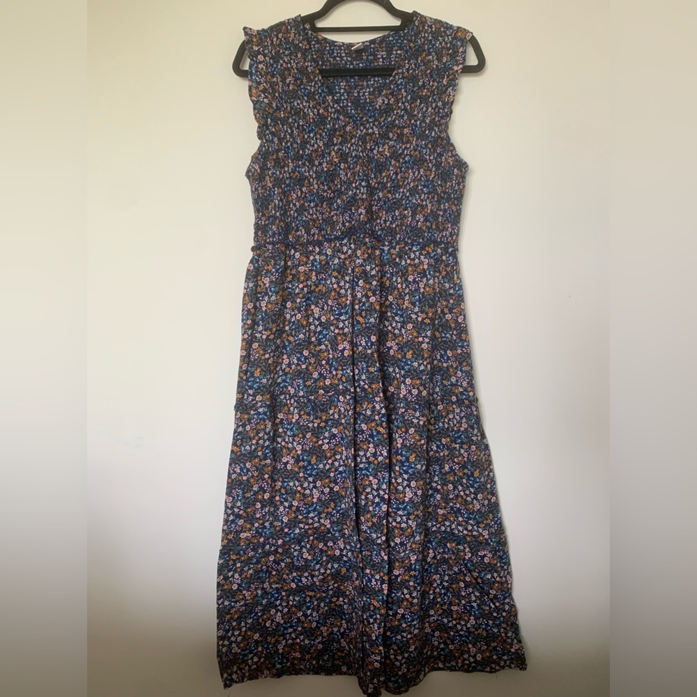 Old Navy Floral Ruffled Sleeved Maxi Dress Size Large